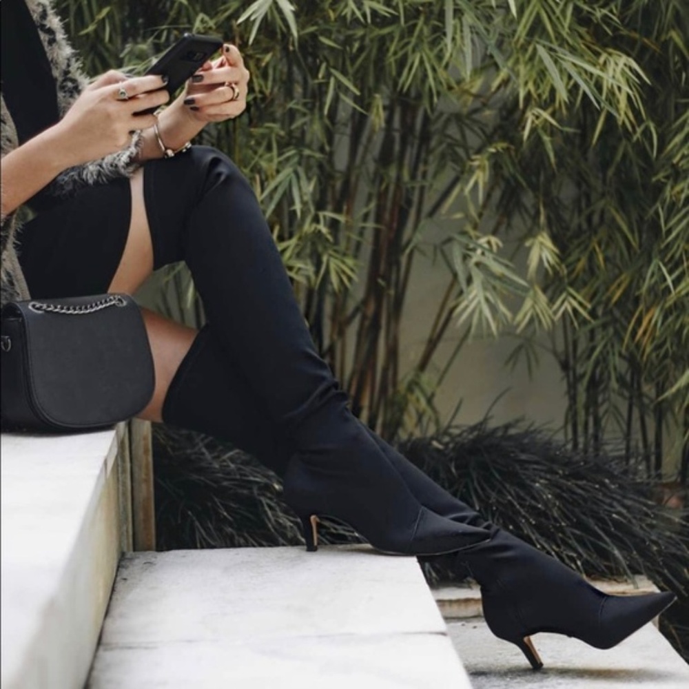 Vintage Anne Klein Couture Thigh High Boot - 80's